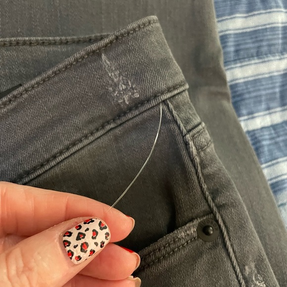 Hudson black Jeans Ankle Krista Super Skinny spandex size 28 size 6 distressed - Picture 6 of 16